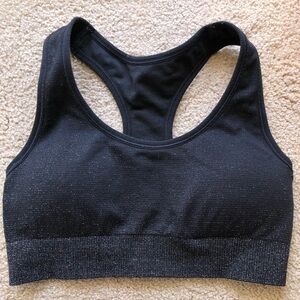 Sports Bra - Small - Black Sparkle Fabric
